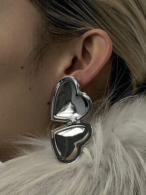 PETER DO XL Heart Locket Earrings